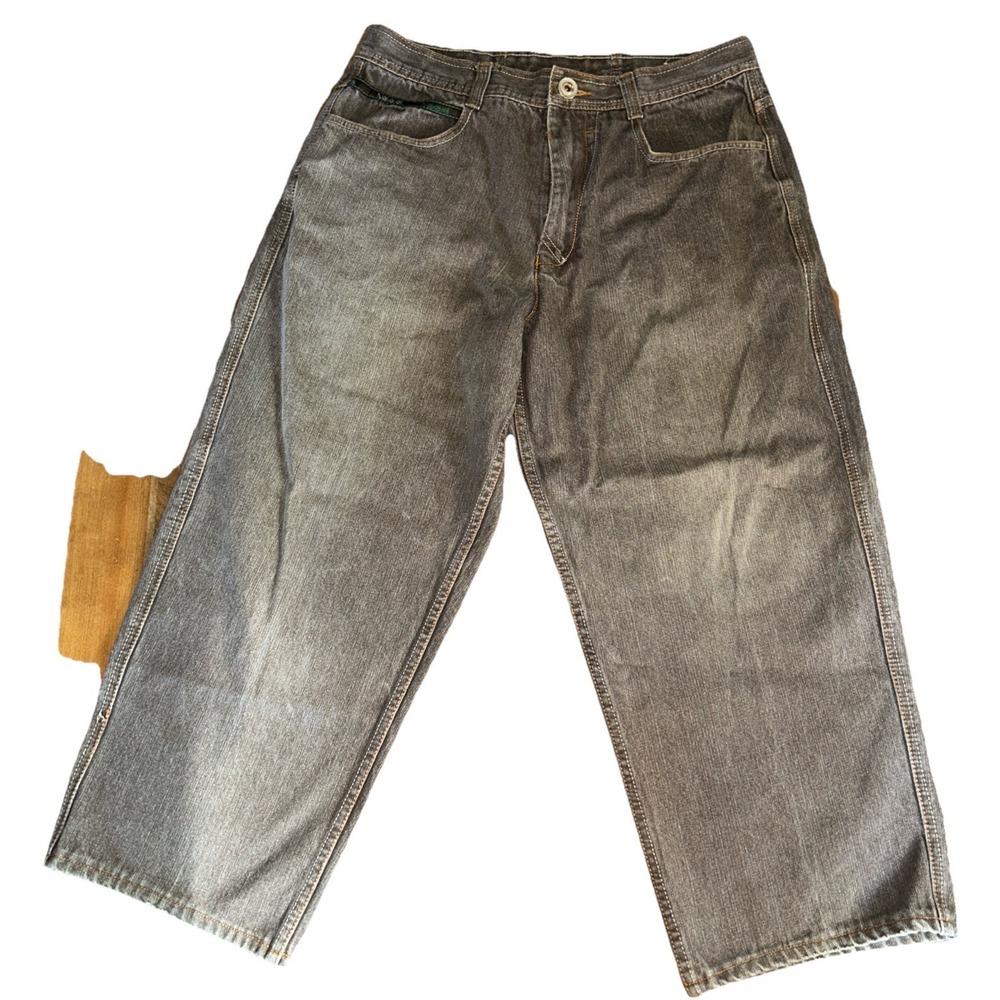 Vtg Makaveli Jeans Men's 34 Brown Baggy Tupac Shakur Hip Hop Rap Skater Denim